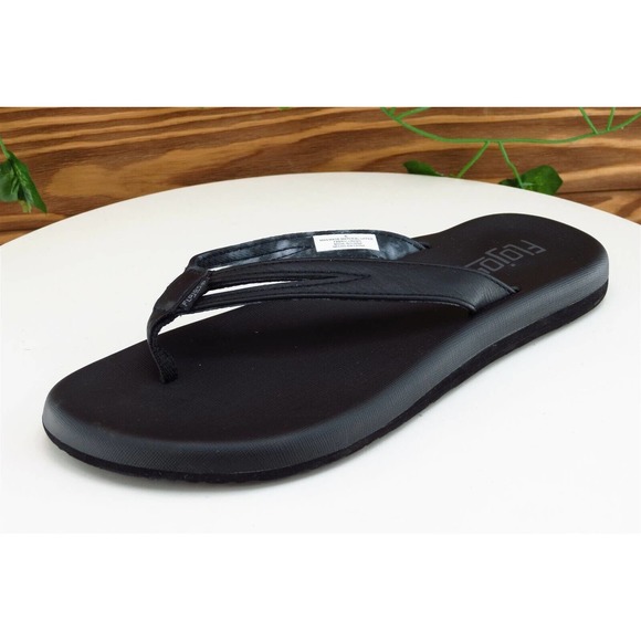 Flojos Sz 6 M Black Flip‎ Flop Synthetic Women Sandals - Picture 1 of 7